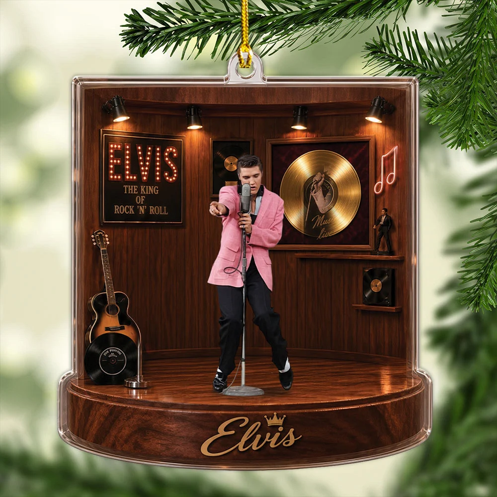 Elvis Presley Custom Shape 2-side Printed Acrylic Ornament - MAITM15371