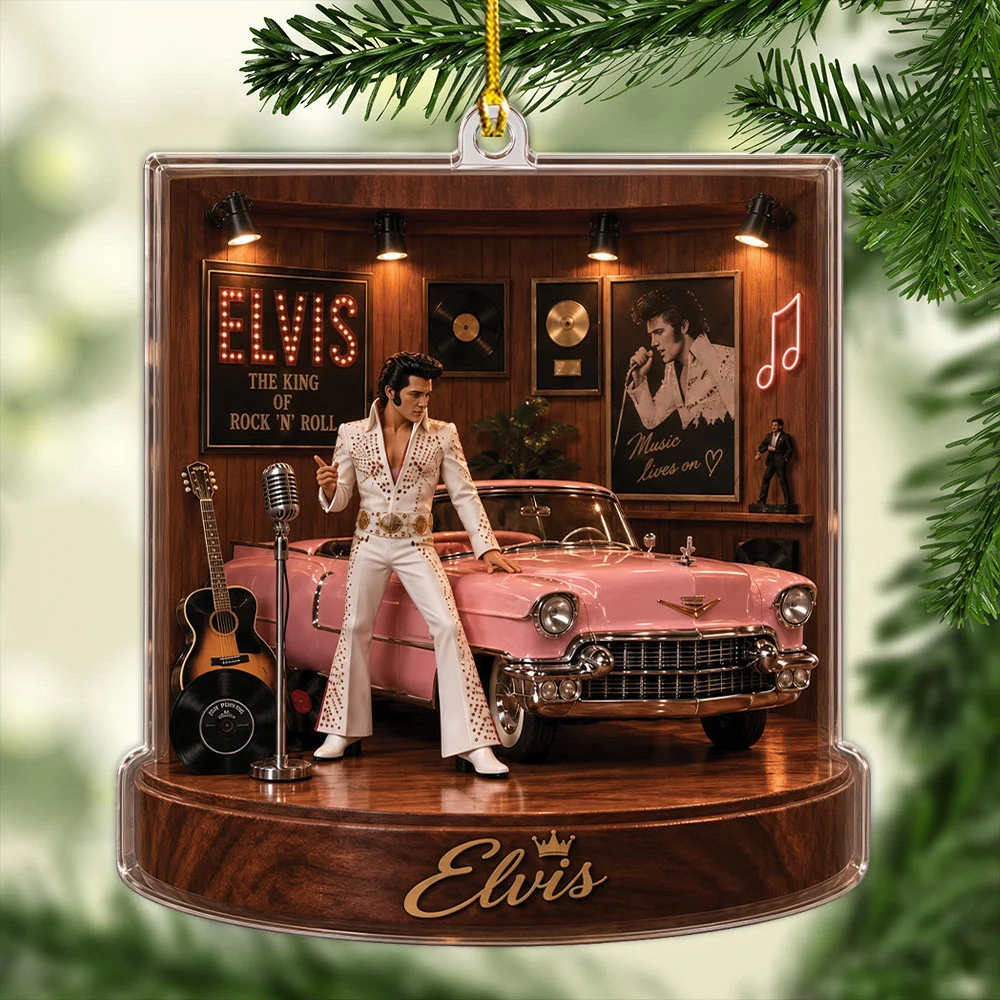 Elvis Presley Custom Shape 2-side Printed Acrylic Ornament - MAITM15298