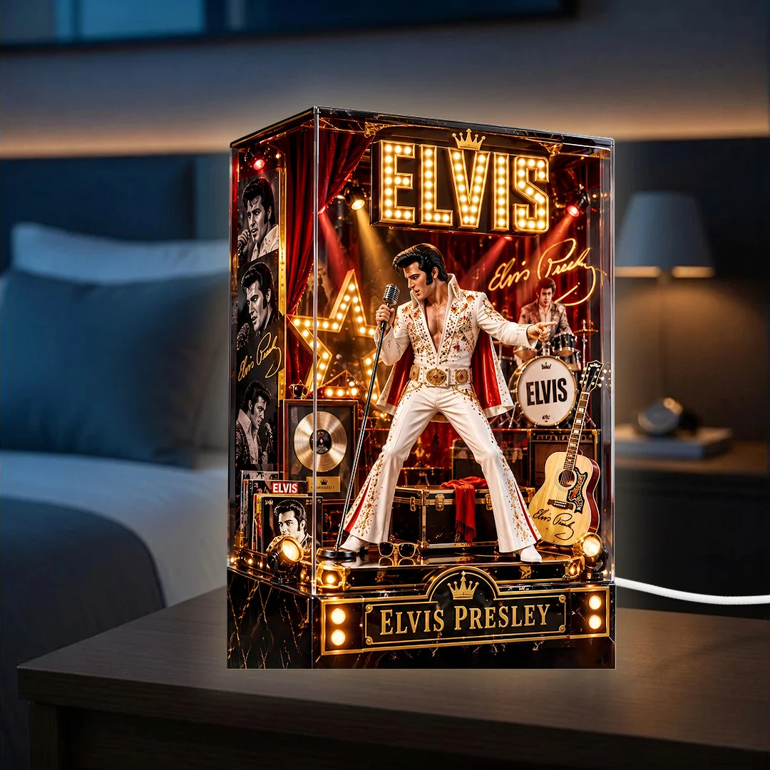 Elvis Presley Custom Shape Acrylic Light Box - TANTN25968