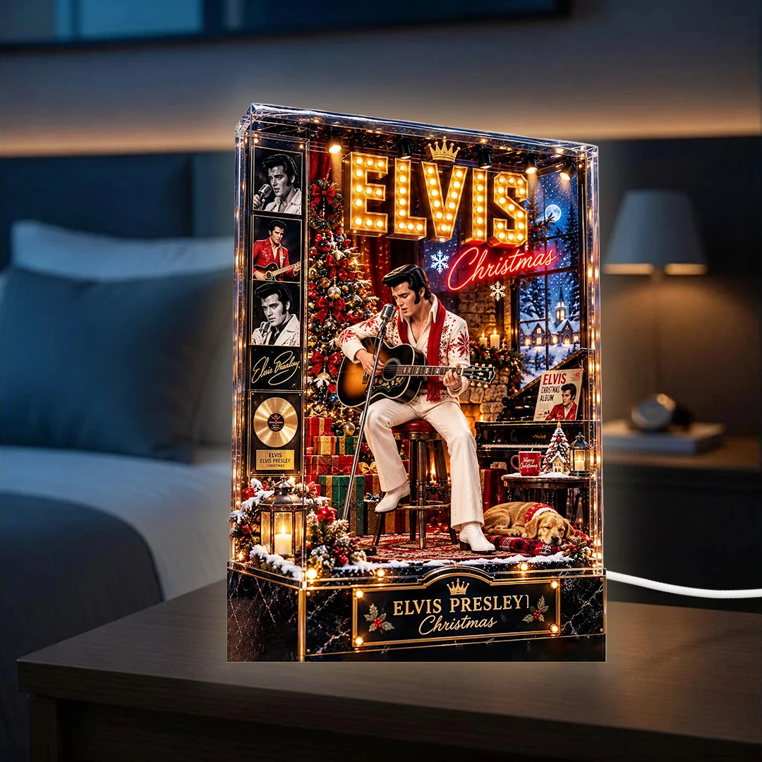 Elvis Presley Custom Shape Acrylic Light Box - TANTN25981