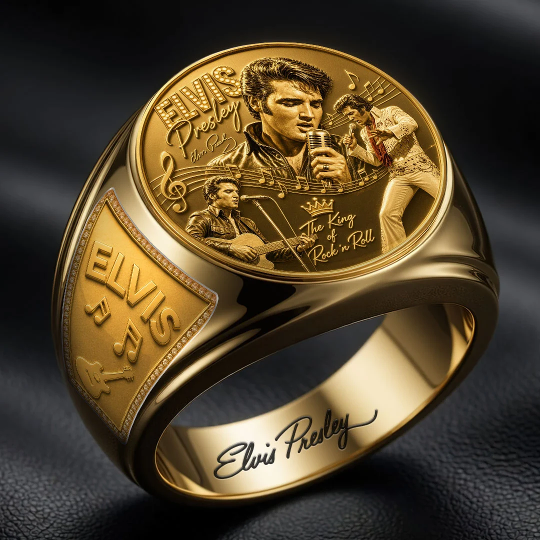 Elvis Presley 3D Engraved Ring - MAITM15396