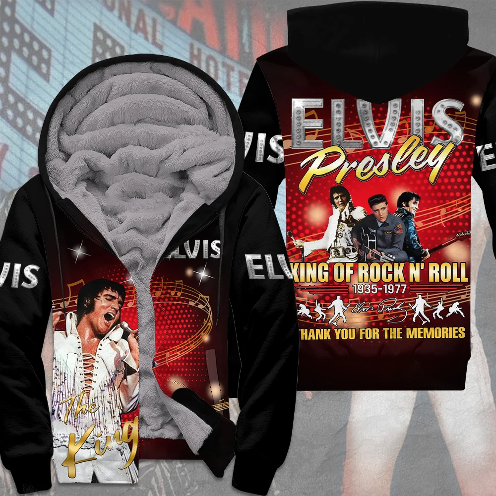 Elvis Presley 3D Fleece Zip Hoodie - MAITM15392
