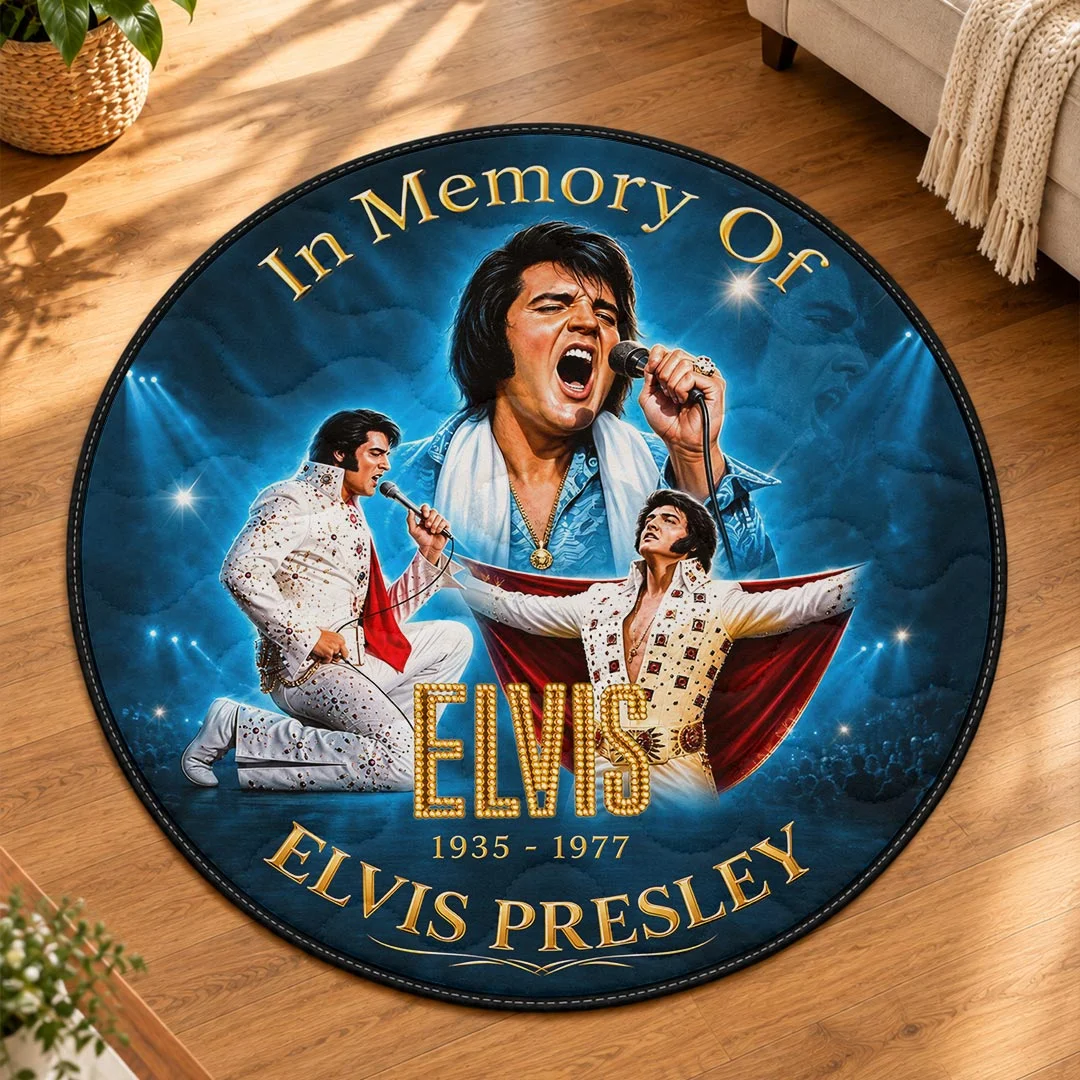 Elvis Presley Round Quilt Rug - HOATT26707