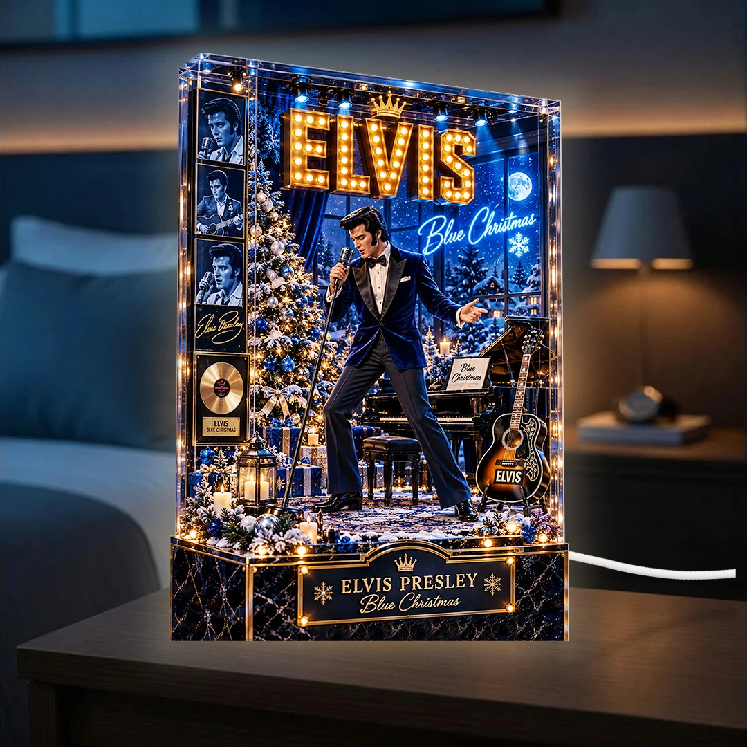 Elvis Presley Custom Shape Acrylic Light Box - TANTN25980