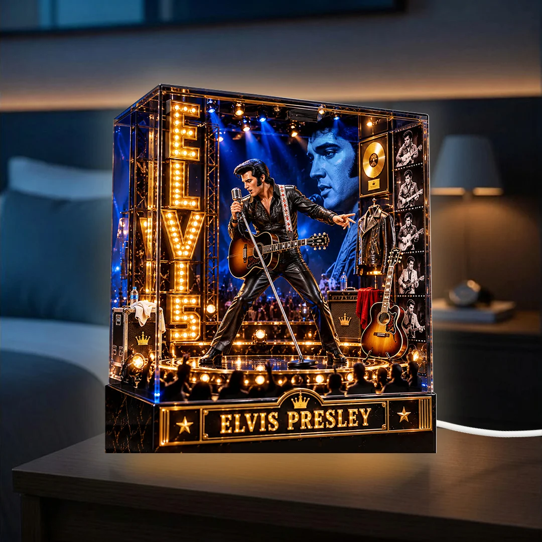 Elvis Presley Custom Shape Acrylic Light Box - TANTN25969