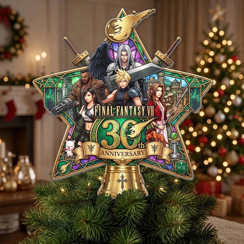 Final Fantasy VII 30th Anniversary Christmas Tree Topper - TMTHU9682