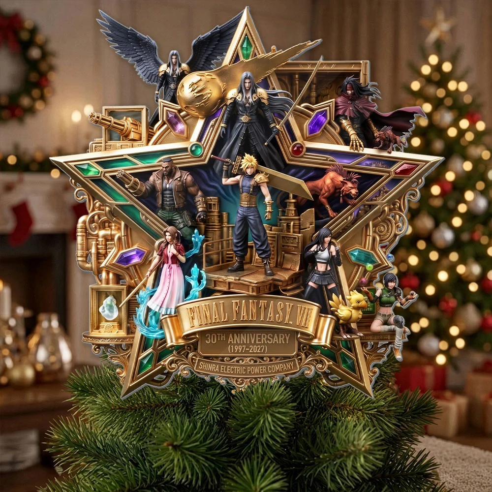Final Fantasy VII 30th Anniversary Christmas Tree Topper - TMTHU9729
