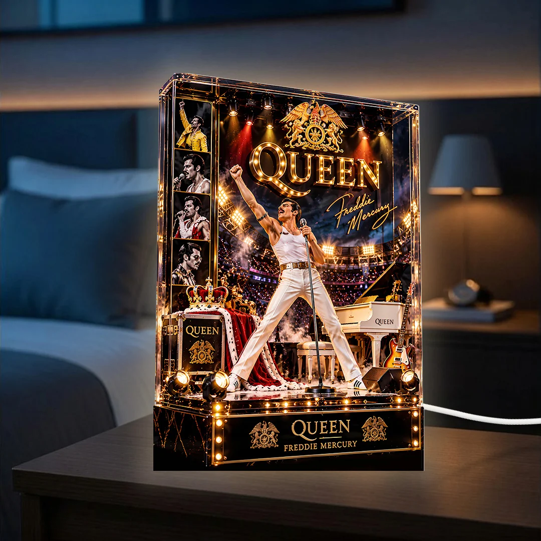 Freddie Mercury Custom Shape Acrylic Light Box - TANTN25985