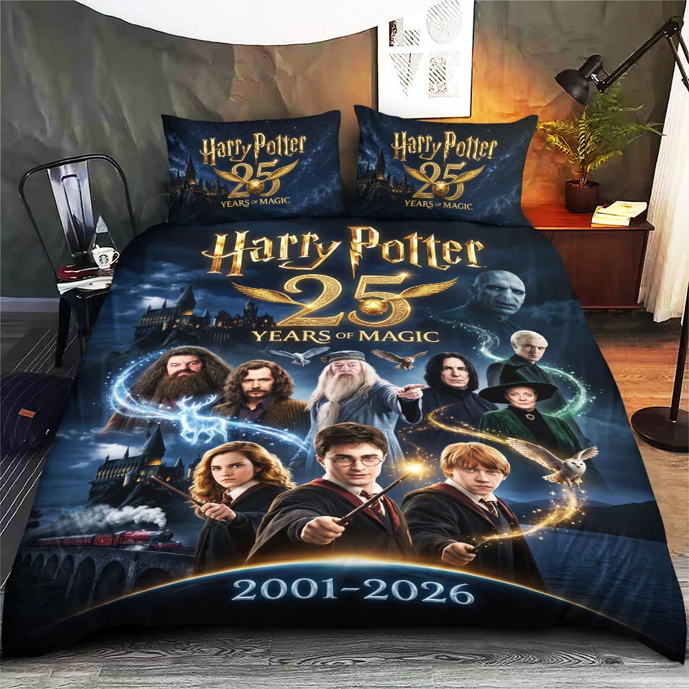 Harry Potter 25th Anniversary 3-Piece Duvet Bedding Set - TMTHU10014