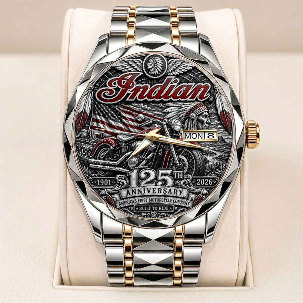 Indian Motorcycle 125th Anniversary 2026 Alloy Luxury Quartz Watch - TANTN26125