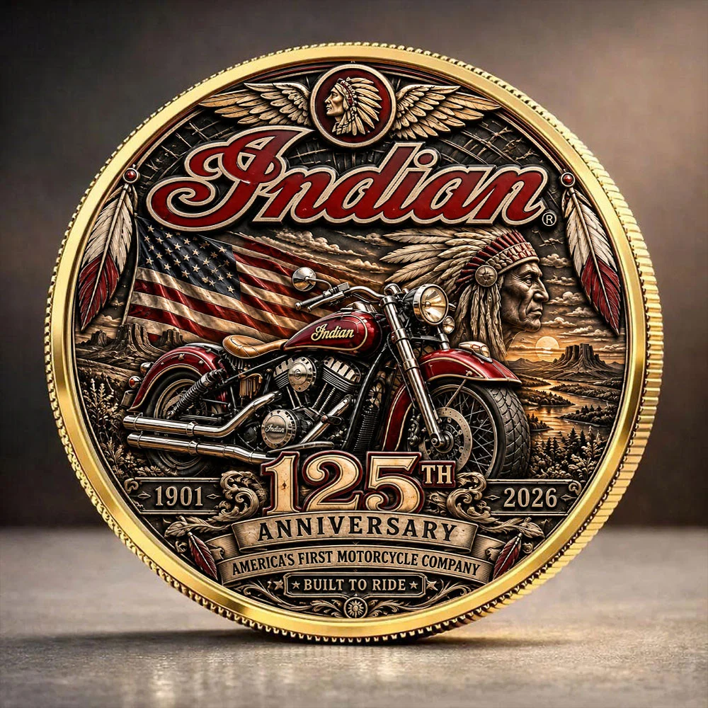 Indian Motorcycle 125th Anniversary 2026 Commemorative Coin - TANTN26108