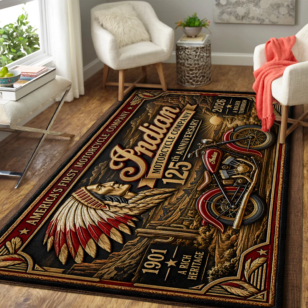 Indian Motorcycle 125th Anniversary 2026 Rectangular Rug - TANTN26247