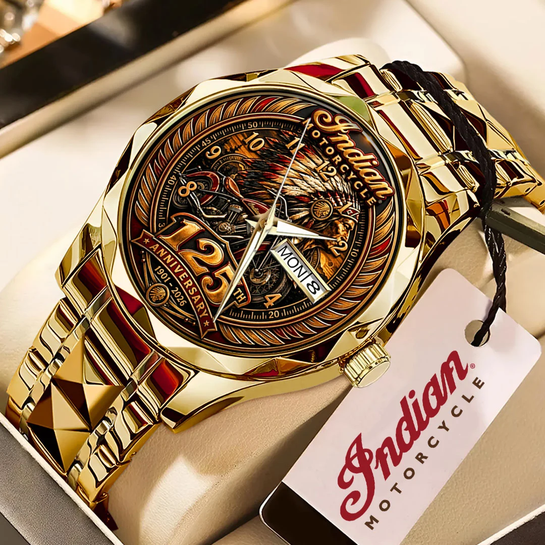 Indian Motorcycle 125th Anniversary Alloy Luxury Quartz Watch - TMTHU9979
