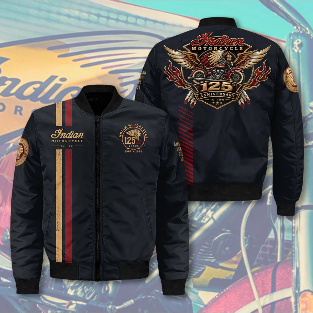 Indian Motorcycle 125th Anniversary 3D Bomber Jacket - TMTHU9957