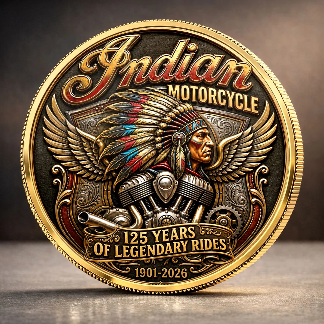 Indian Motorcycle 125th Anniversary Commemorative Coin - MAITM15458