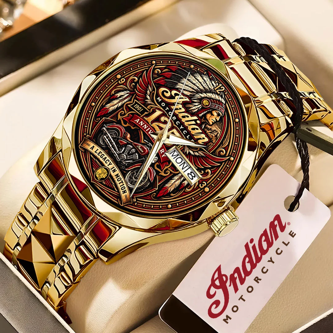Indian Motorcycle 125th Anniversary Alloy Luxury Quartz Watch - TMTHU9980