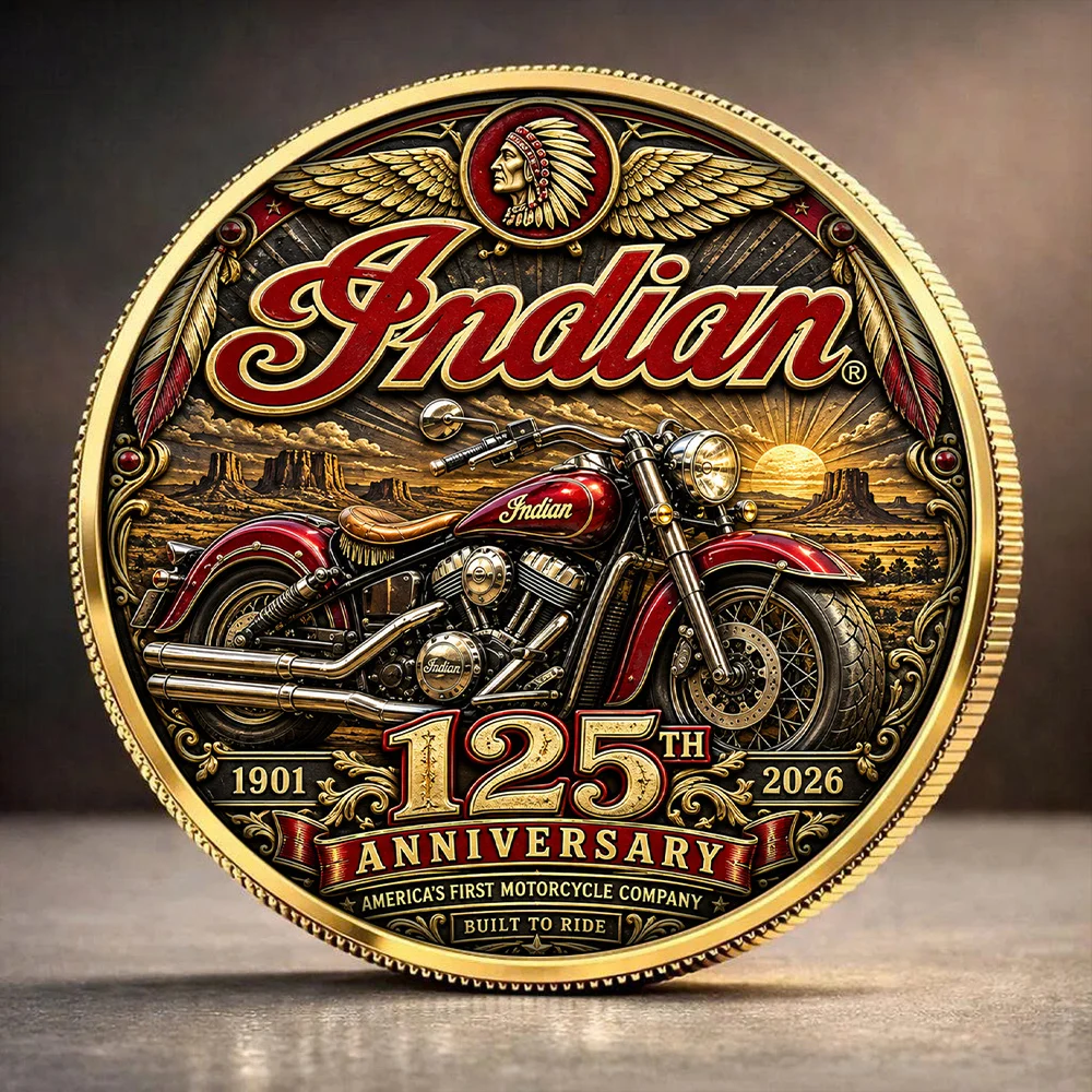 Indian Motorcycle 125th Anniversary 2026 Commemorative Coin - TANTN26109