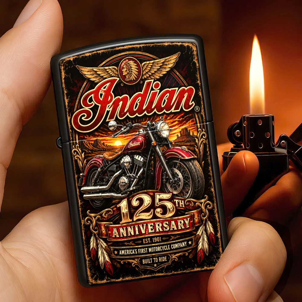 Indian Motorcycle 125th Anniversary 2026 Zippo Lighter Case (No Insert) - TANTN26105