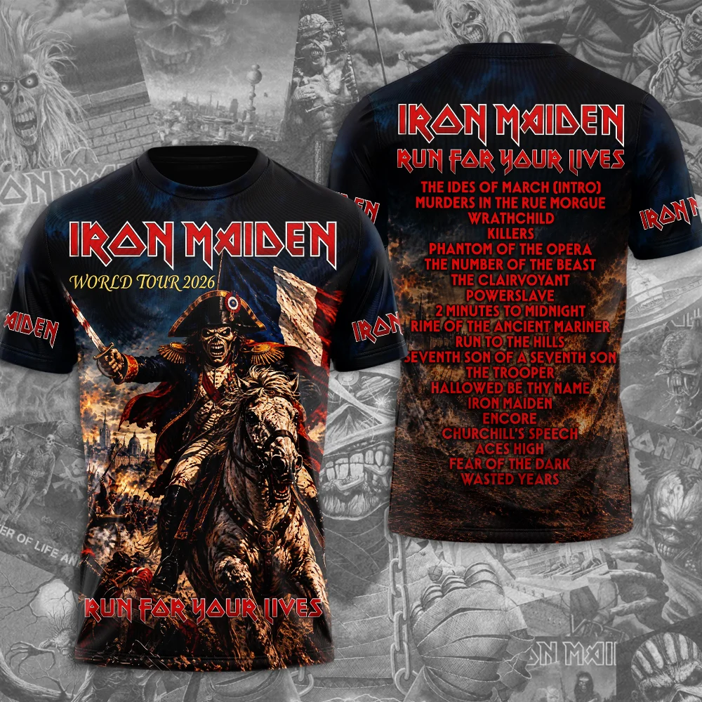 Iron Maiden 2026 World Tour 3D Apparel – TMTHU9689