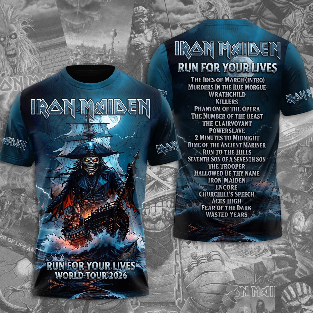 Iron Maiden 2026 World Tour 3D Apparel - TMTHU9724