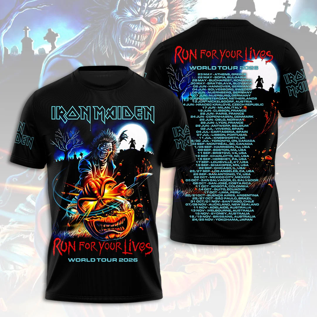 Iron Maiden 2026 World Tour 3D Apparel – HOATT21428