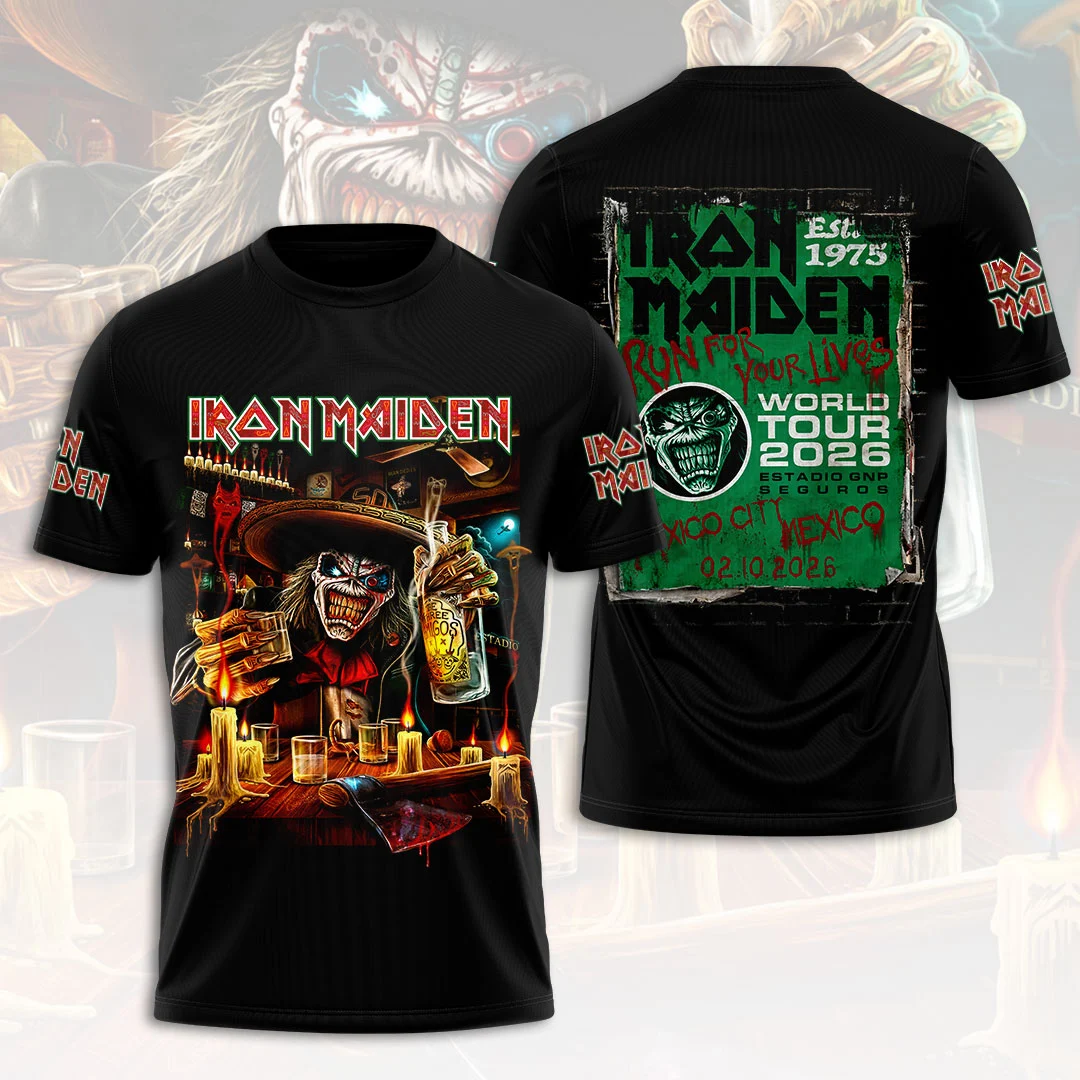 Iron Maiden 2026 World Tour 3D Apparel - HOATT21466