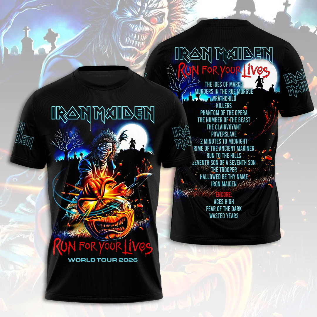 Iron Maiden 2026 World Tour 3D Apparel - HOATT21589