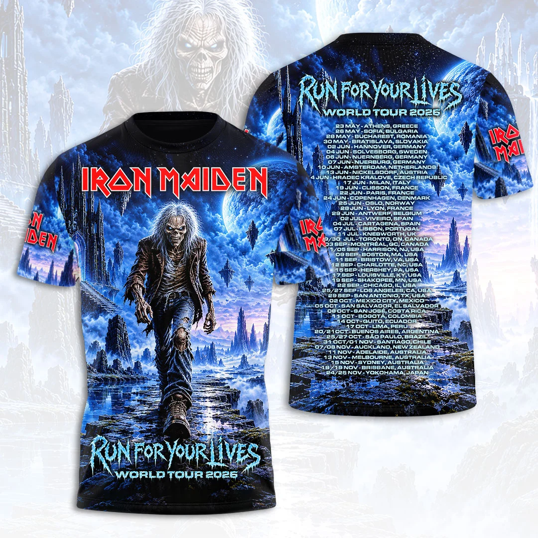 Iron Maiden 2026 World Tour 3D Apparel – HOATT21689