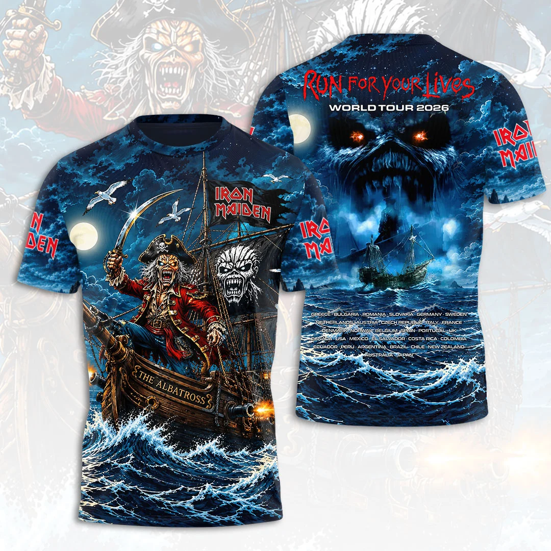 Iron Maiden 2026 World Tour 3D Apparel – HOATT21703