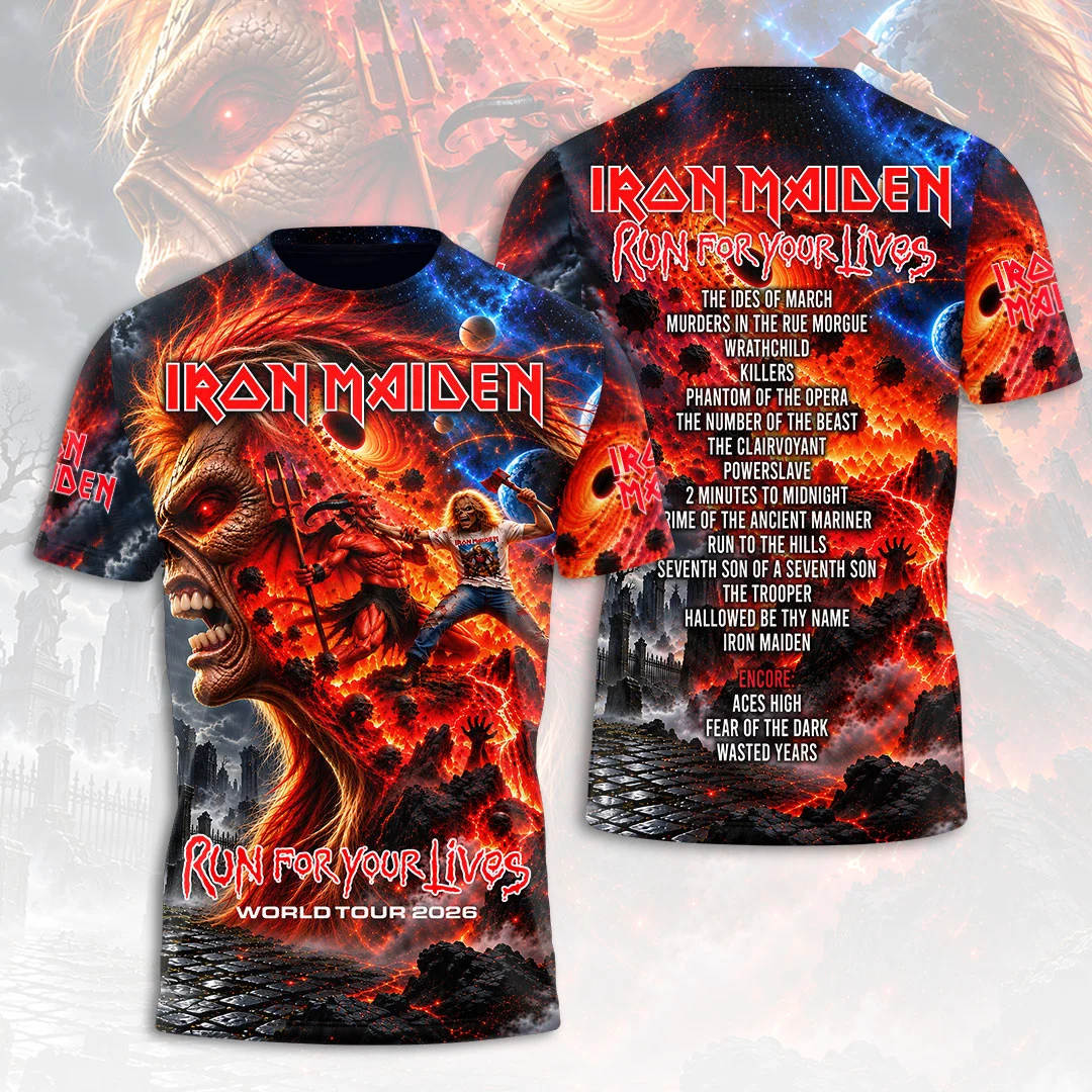 Iron Maiden 2026 World Tour 3D Apparel - HOATT26767