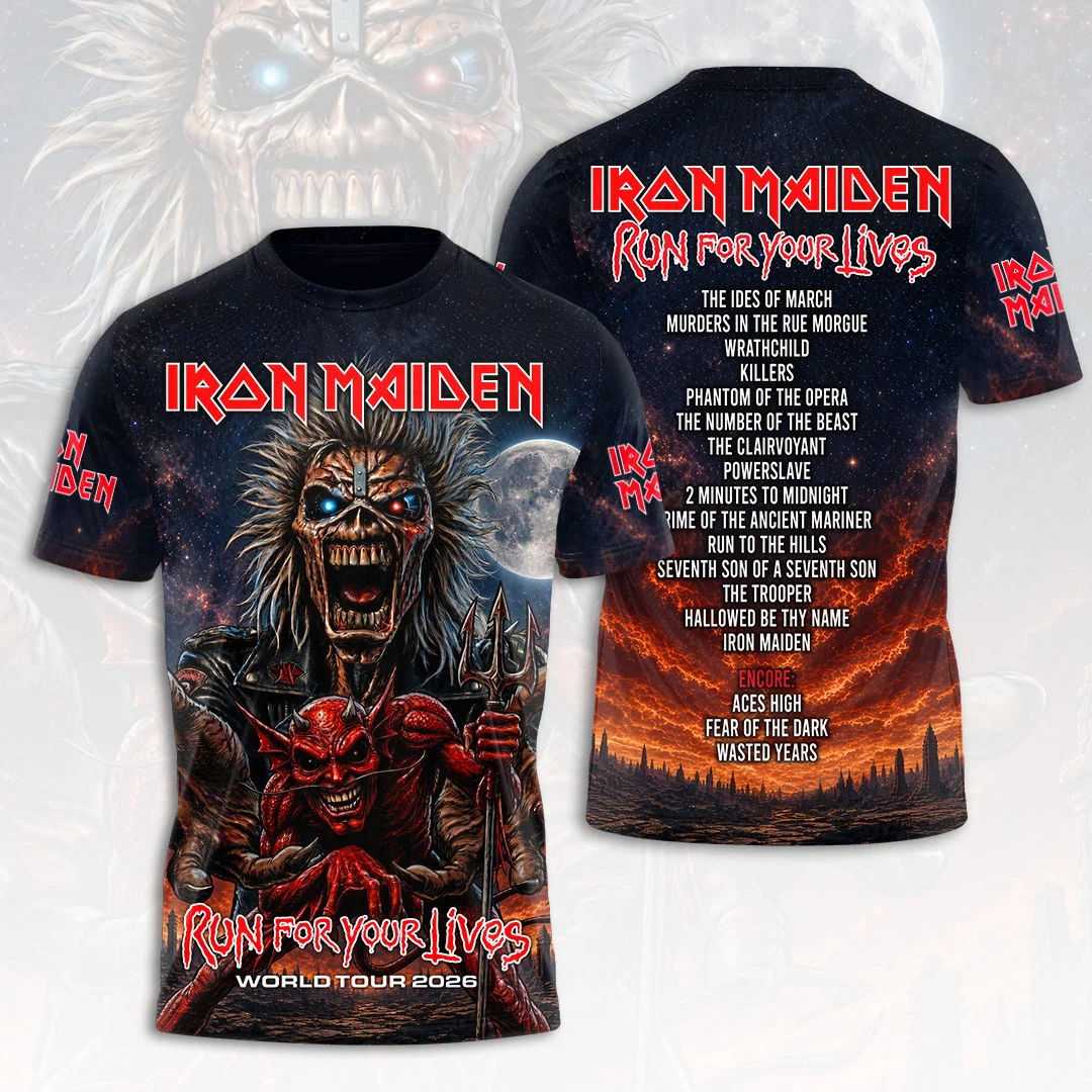 Iron Maiden 2026 World Tour 3D Apparel - HOATT26773