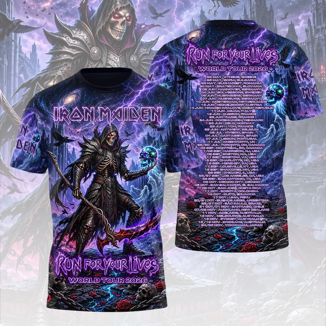 Iron Maiden 2026 World Tour 3D Apparel - HOATT26910