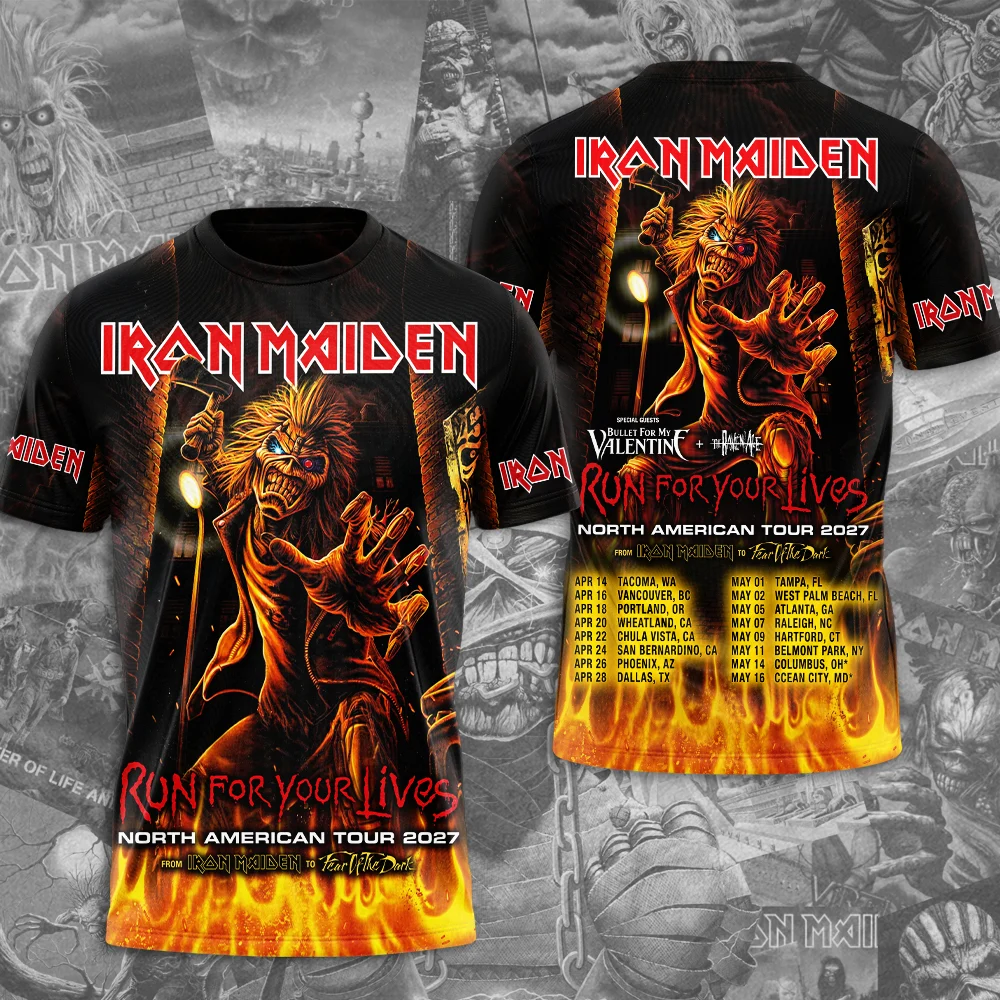 Iron Maiden 2027 World Tour 3D Apparel - TMTHU10135
