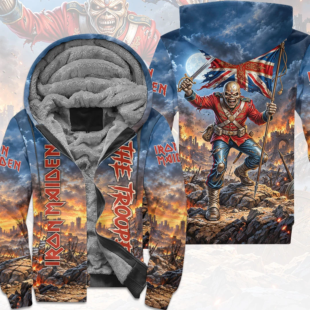Iron Maiden 3D Fleece Zip Hoodie - HOATT21592