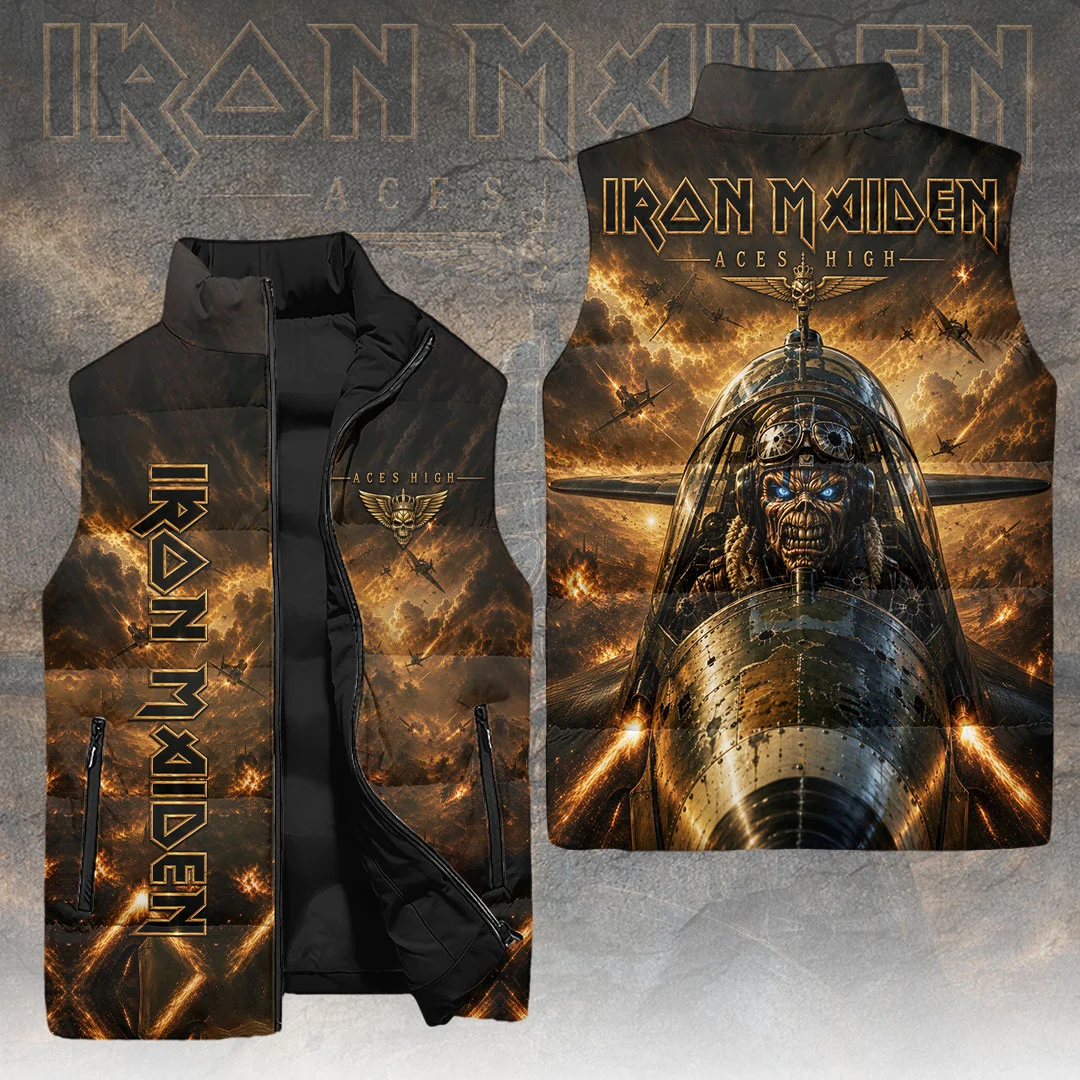 Iron Maiden 3D Sleeveless Down Jacket - TMTHU8937