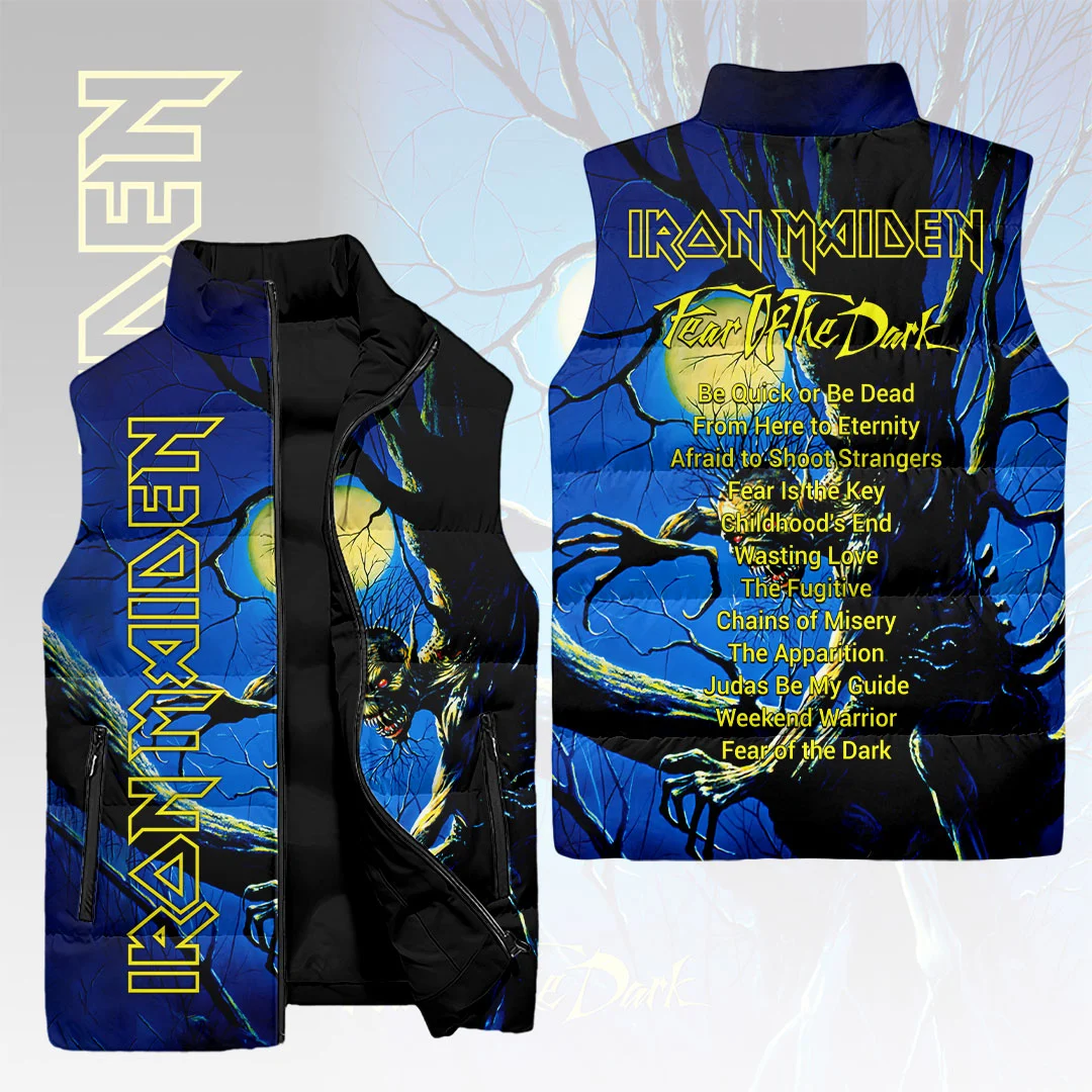 Iron Maiden Fear of the dark 3D Sleeveless Down Jacket - HOATT26887