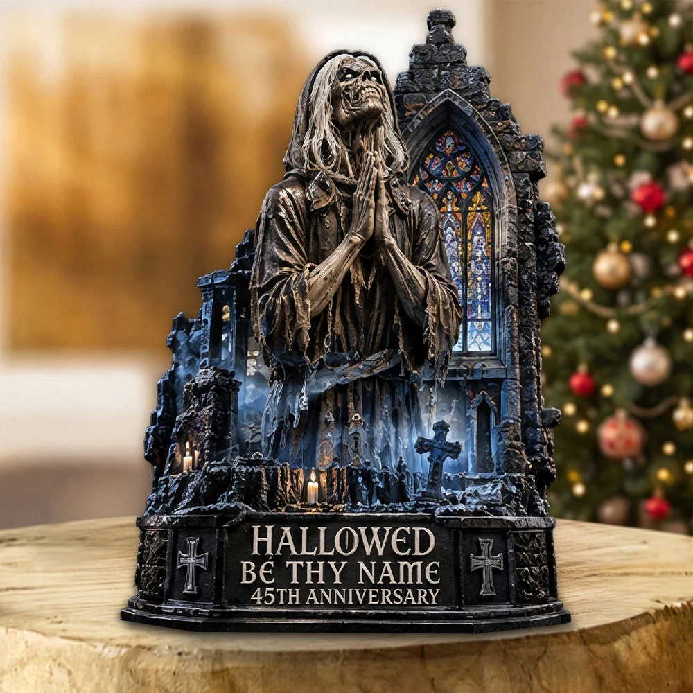 Iron Maiden: Hallowed Be Thy Name 45th Anniversary Custom Shape Acrylic Plaque - TMTHU9992