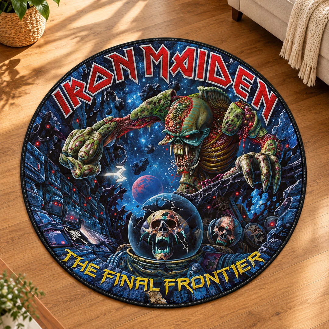 Iron Maiden Round Quilt Rug - HOATT26717