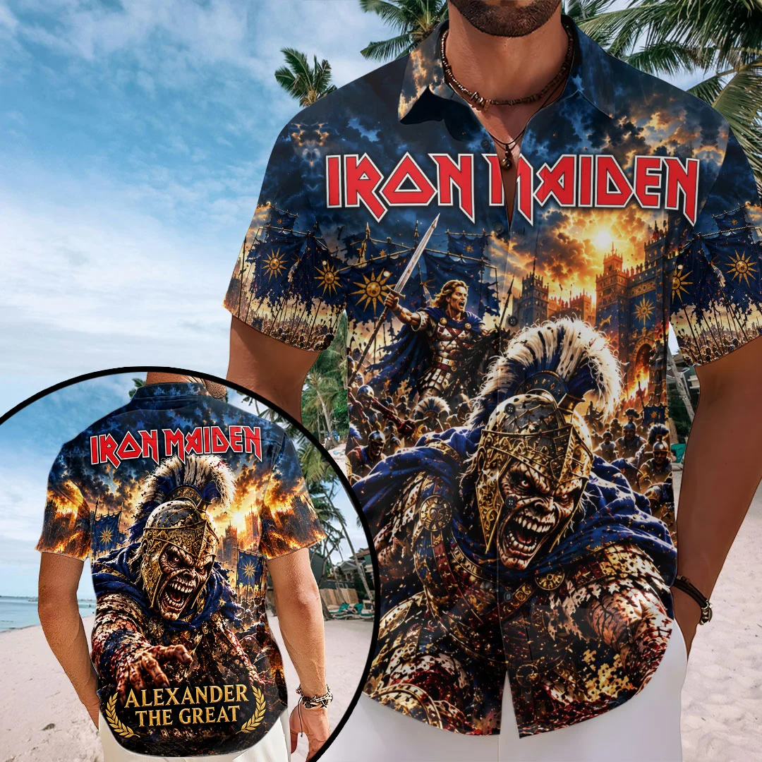 Iron Maiden Short Sleeve Button-Down Shirt - TMTHU9964