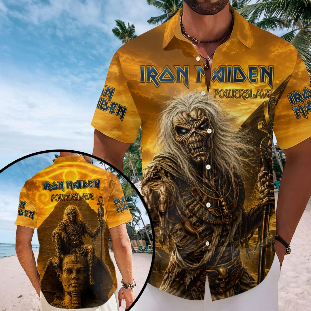 Iron Maiden Short Sleeve Button-Down Shirt - HOATT21640