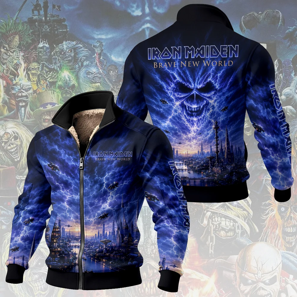 Iron Maiden Thick Knit Fleece Jacket - TMTHU10263