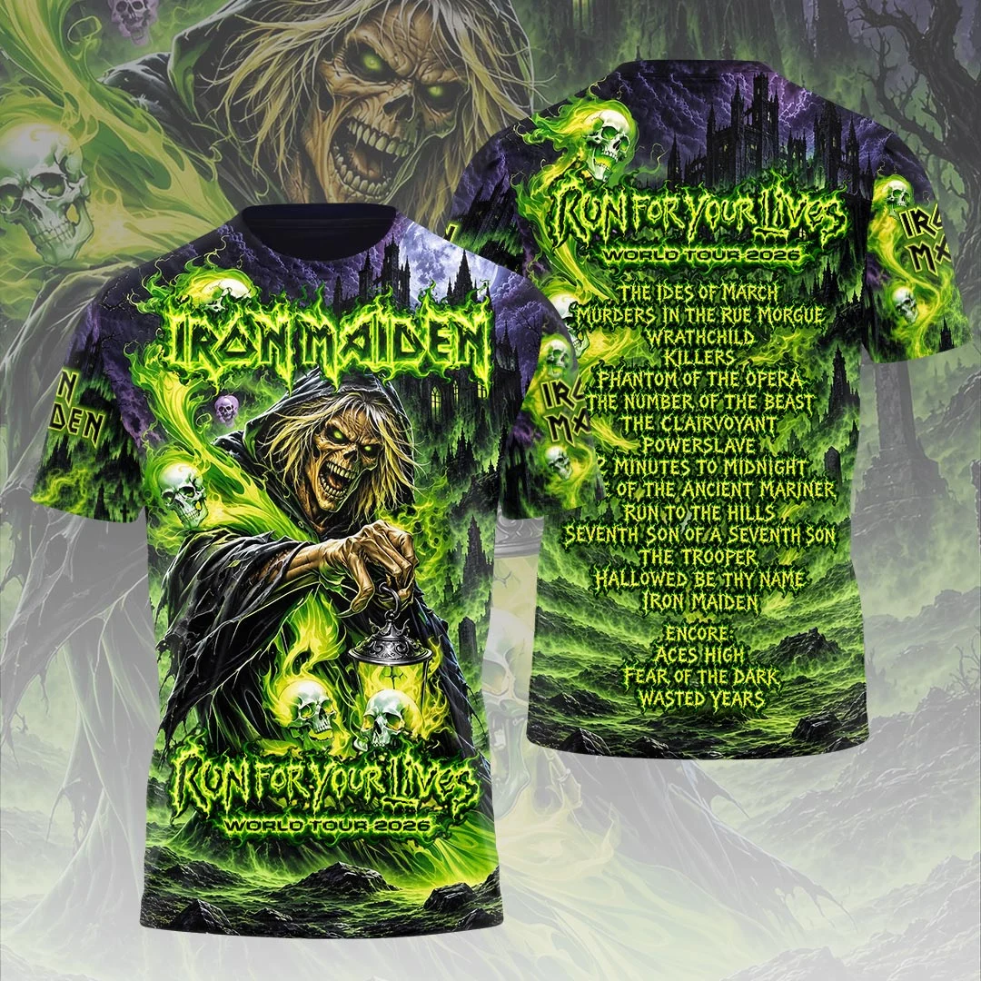 Iron Maiden 2026 World Tour 3D Apparel - HOATT21475