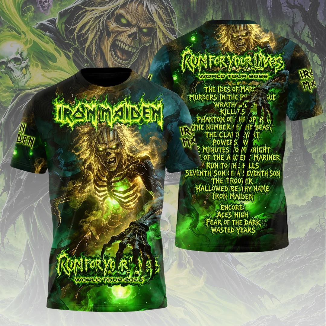 Iron Maiden 2026 World Tour 3D Apparel - HOATT21476