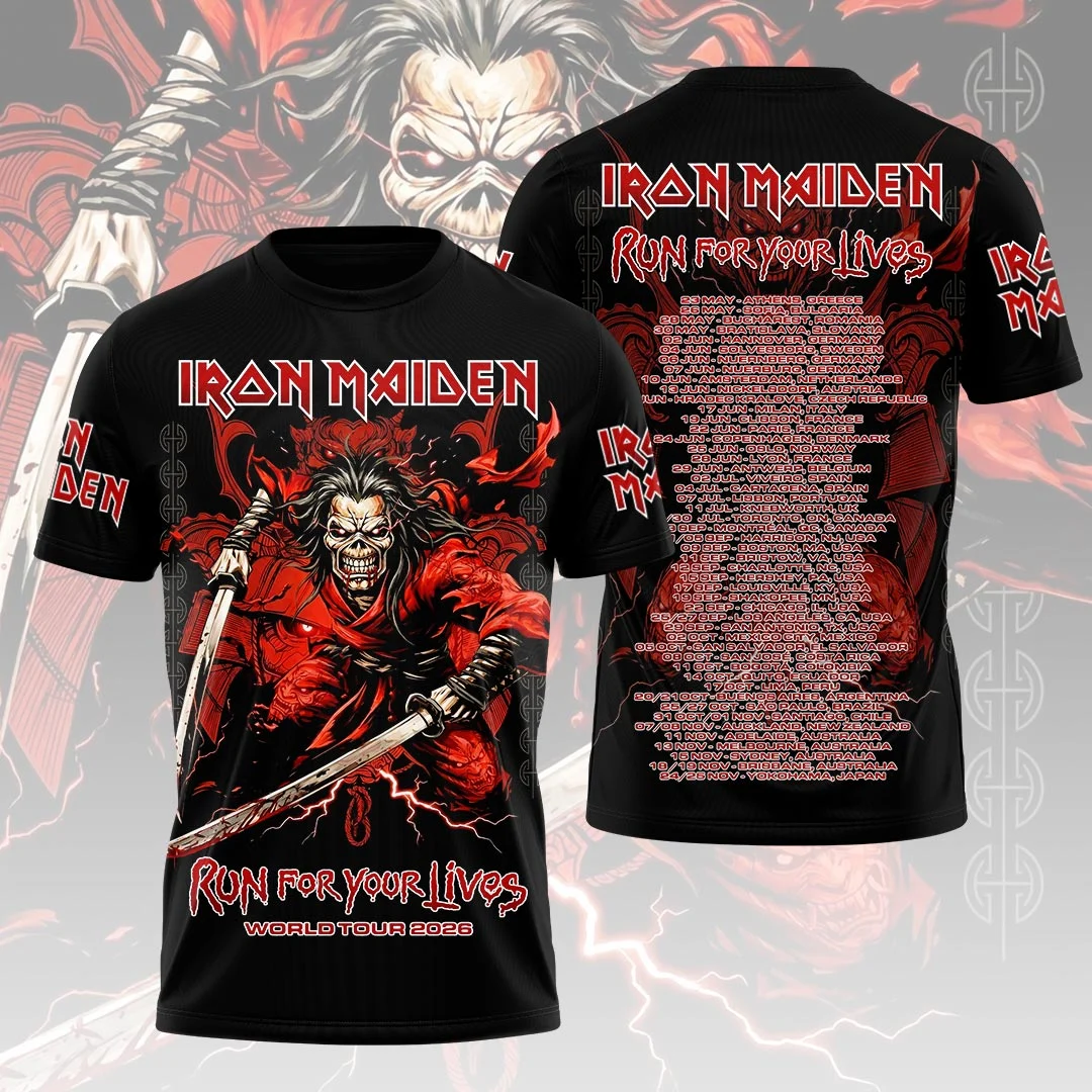 Iron Maiden 2026 World Tour 3D Apparel - HOATT21637