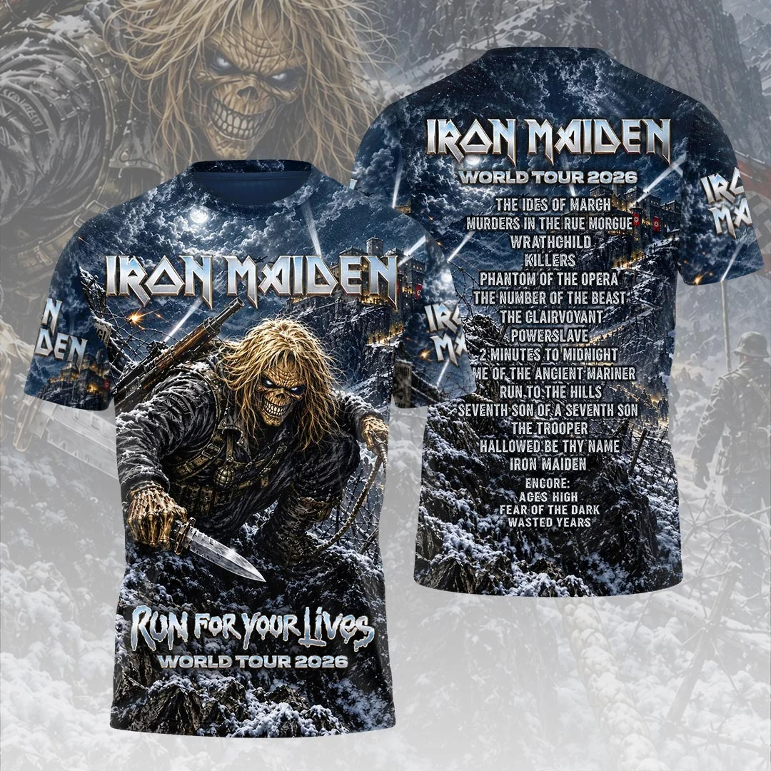 Iron Maiden 2026 World Tour 3D Apparel - HOATT21560