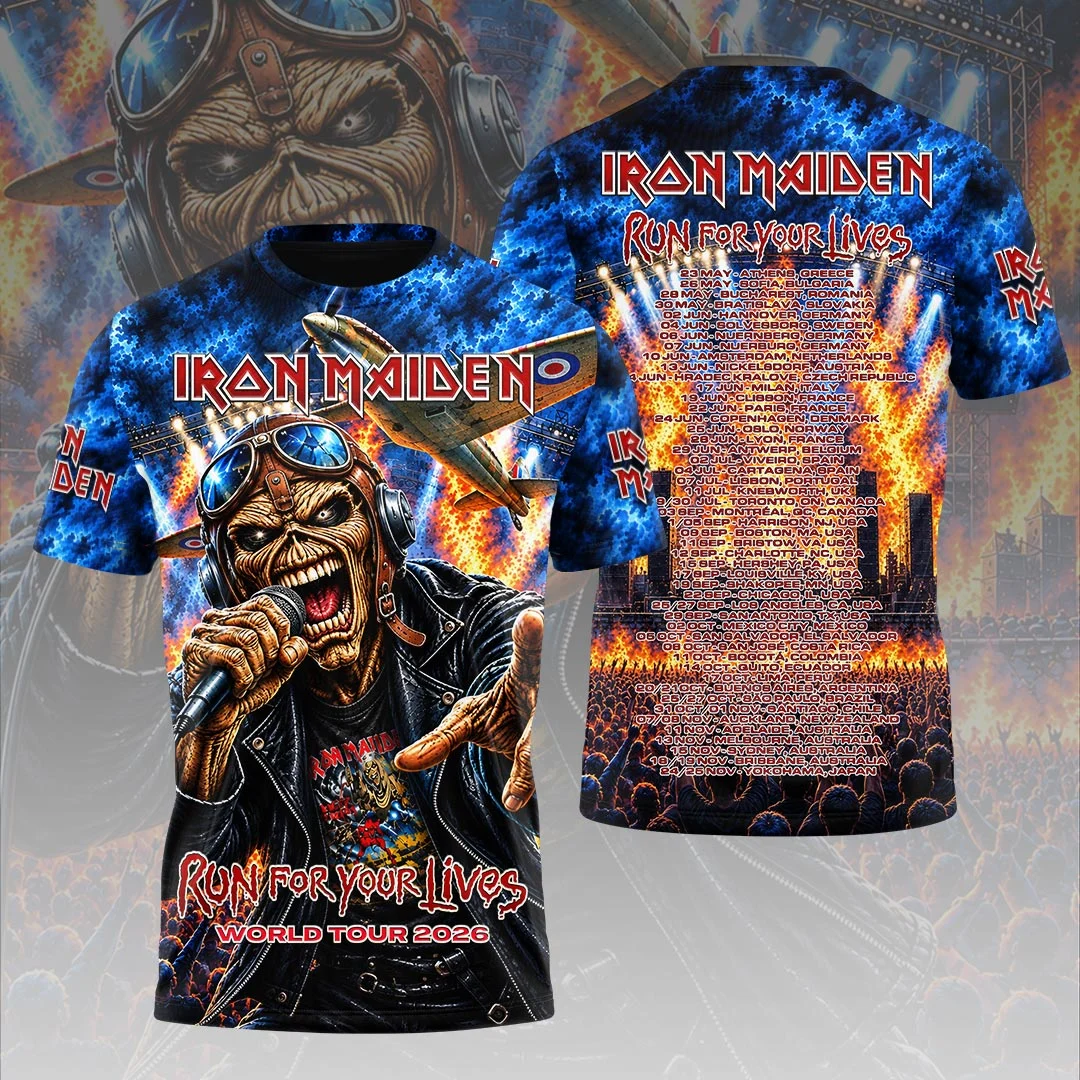 Iron Maiden 2026 World Tour 3D Apparel - HOATT26901