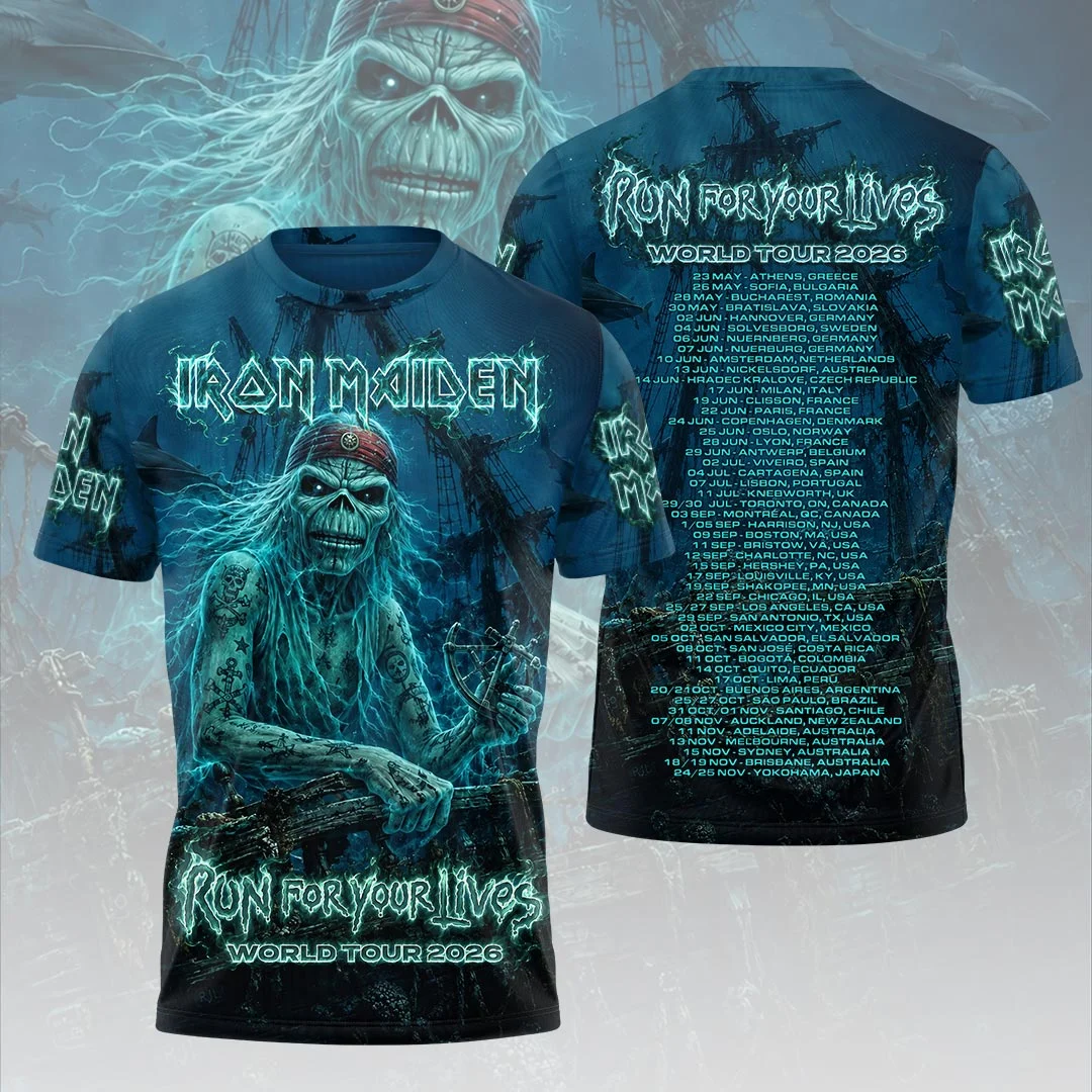 Iron Maiden 2026 World Tour 3D Apparel - HOATT26904