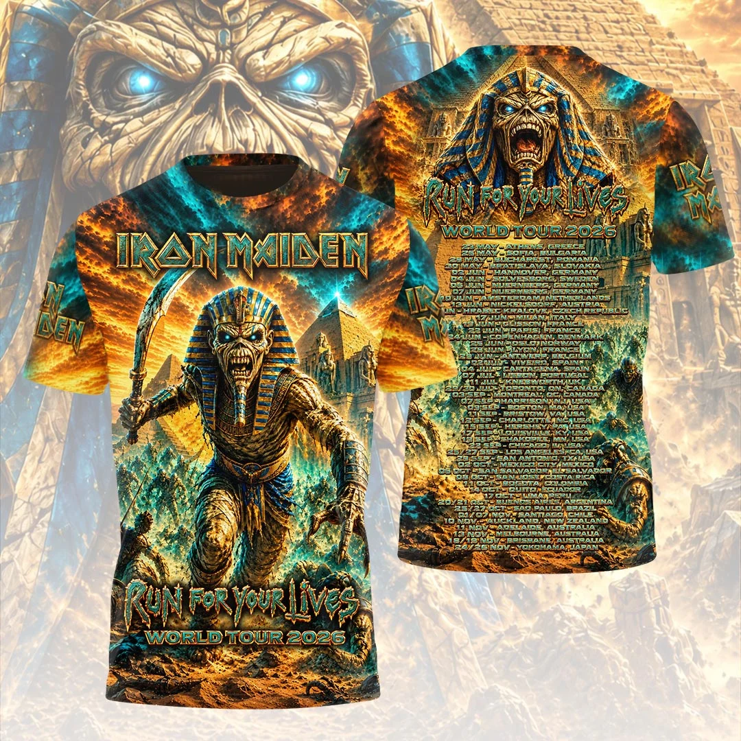 Iron Maiden 2026 World Tour 3D Apparel - HOATT21656