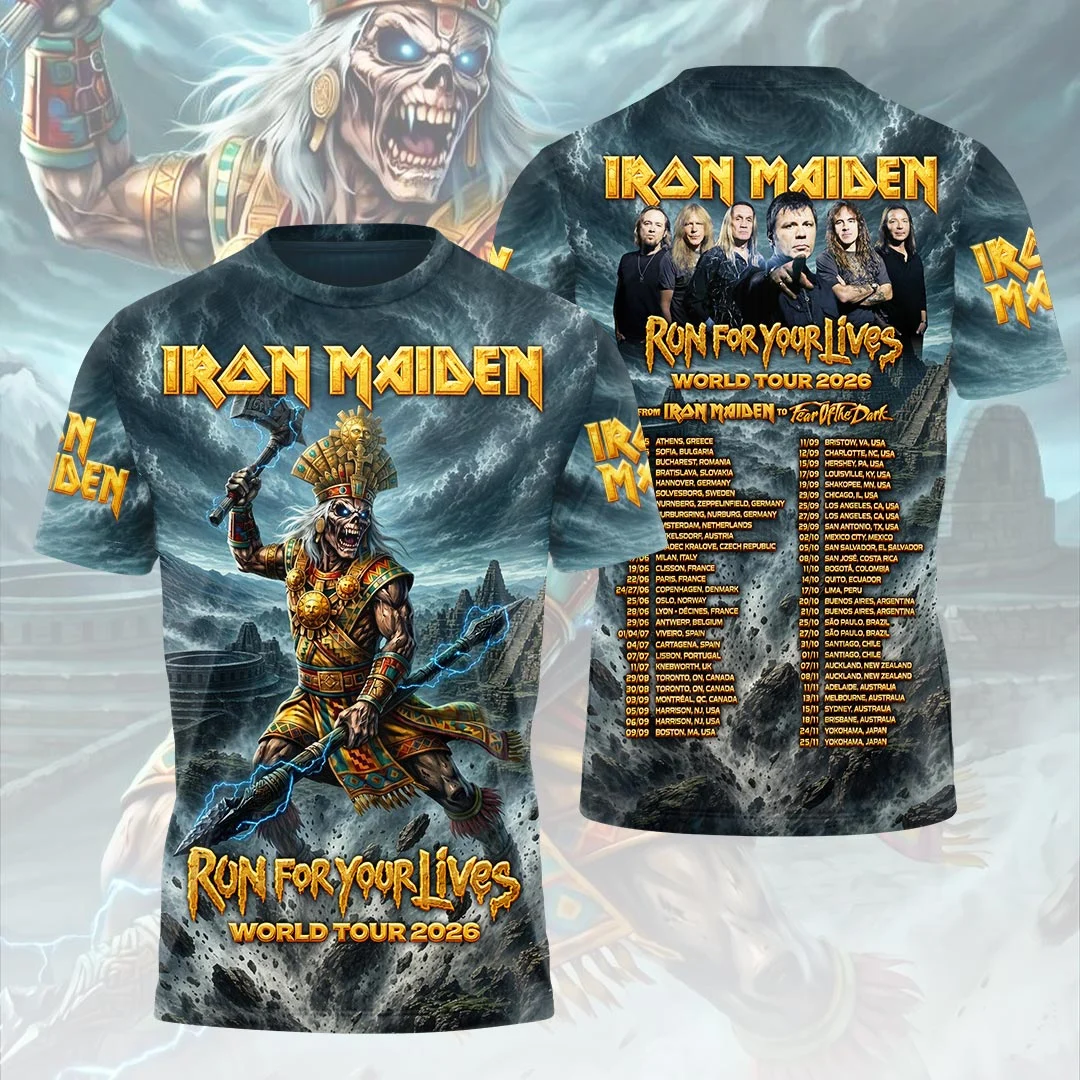 Iron Maiden 2026 World Tour 3D Apparel – HOATT21414