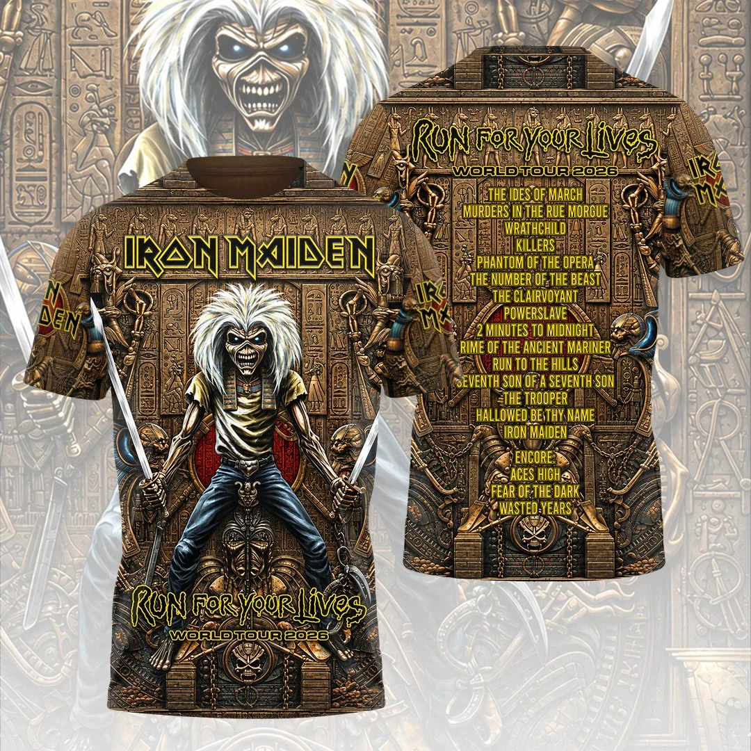 Iron Maiden 2026 World Tour 3D Apparel – HOATT21429